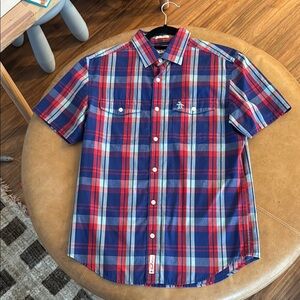 Penguin small Blue and Red Plaid Shirt